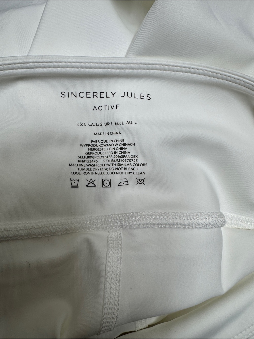 {Sincerely Jules Active} White Orange Asymmetrical Waist Golf Skort WAS28 - Picture 3 of 4